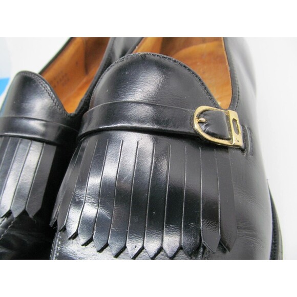 Austin Reed Of Regent Street Mens Black Leather Tasseled Loafers Size US 8.5 main image 6